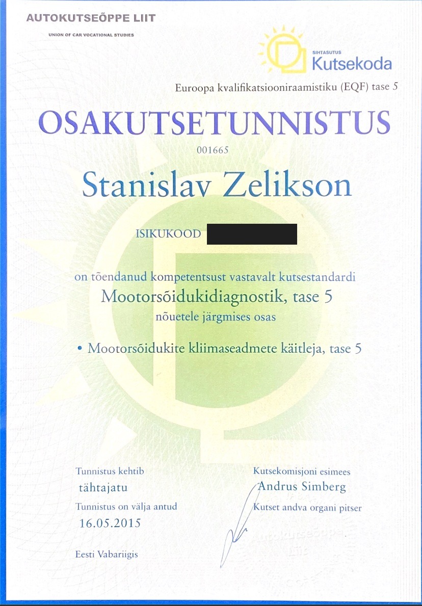 Stanislav Zelikson — Autokliima käitleja, tase 5