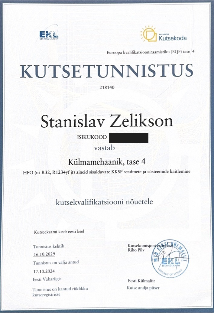 Stanislav Zelikson — Külmamehaanik, tase 4
